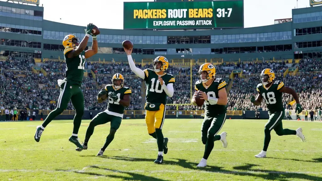 Packers Rout Bears 31-7 Behind Explosive Passing Attack