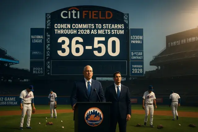 Cohen commits to Stearns through 2028 as Mets stumble at 36-50